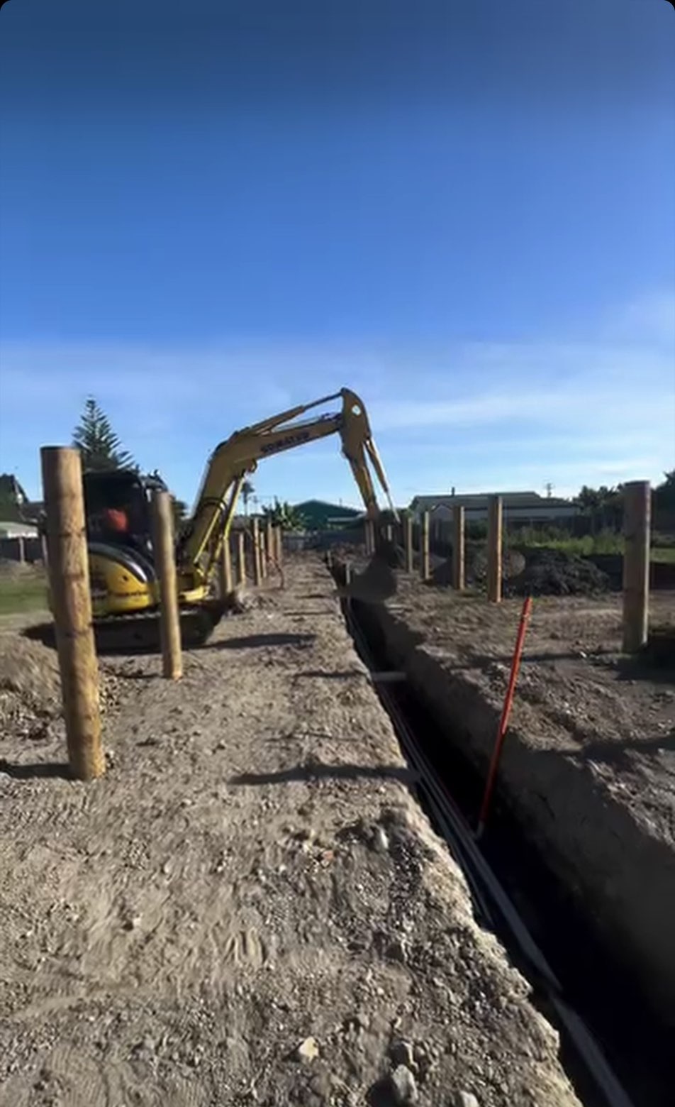 Site services trenching