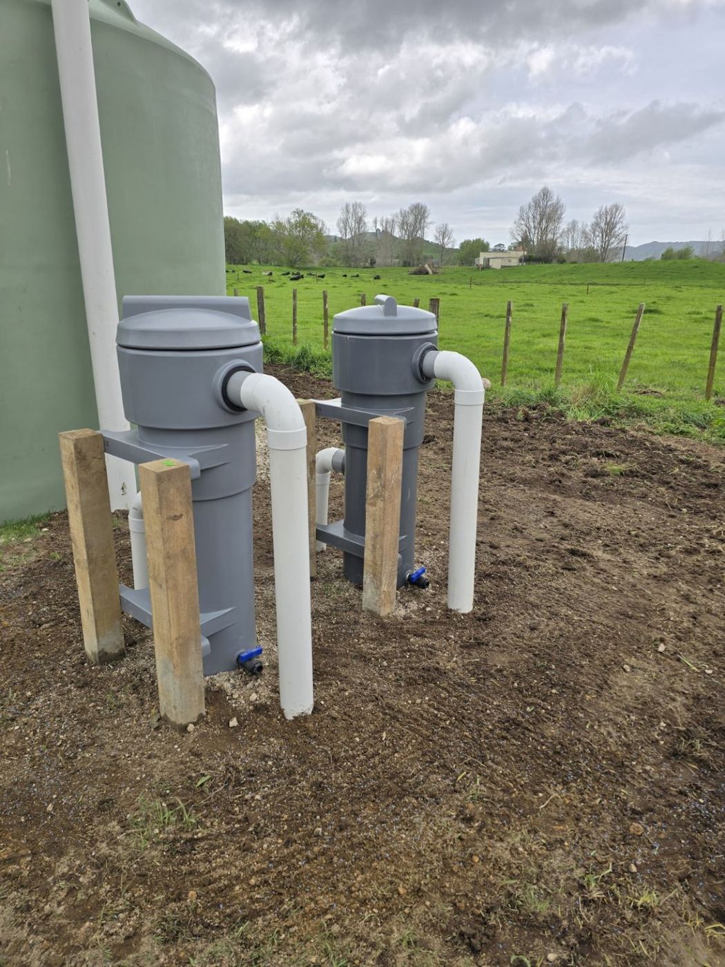 Rural water supply tank farm installation